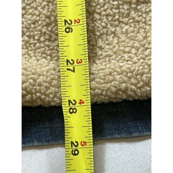 Vtg Old Navy Womens Trucker Blue Denim Jean Jacket Sherpa Lined M Y2K 2002 - Picture 4 of 10